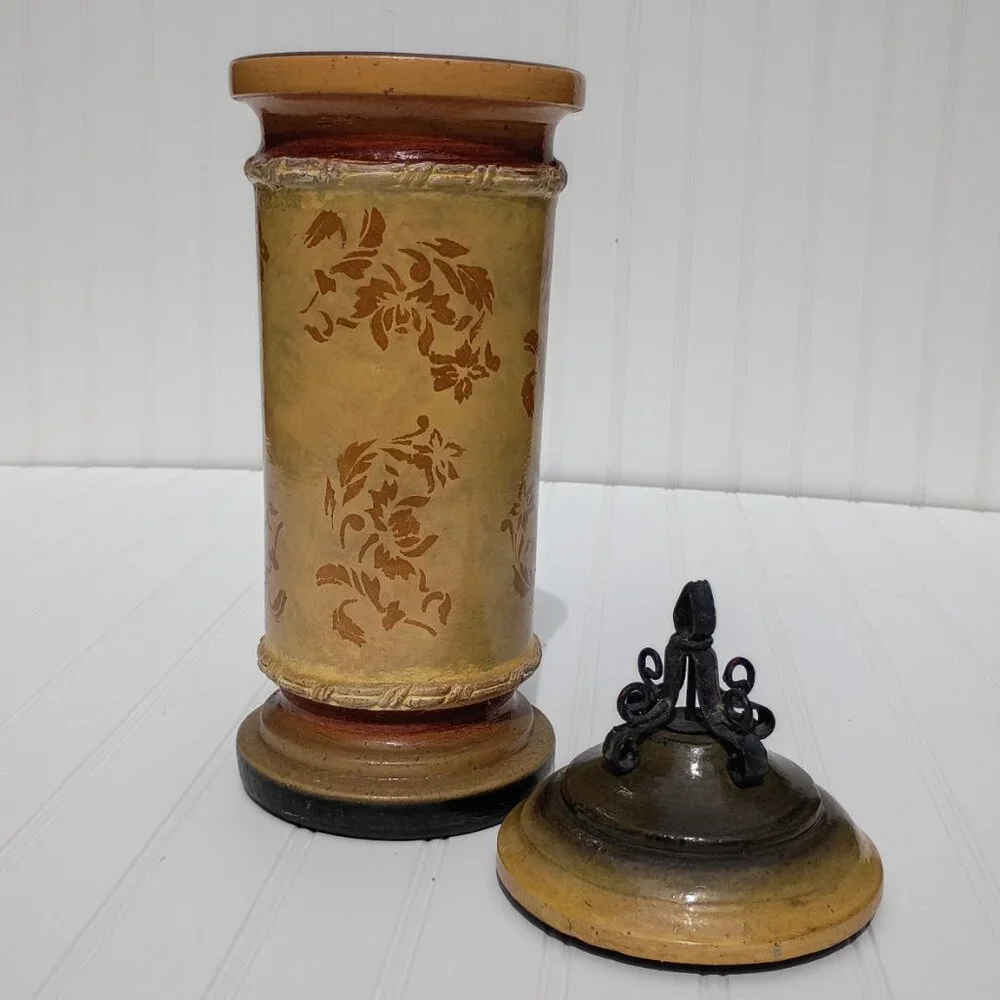 French Country Terracotta Lidded Vase 16